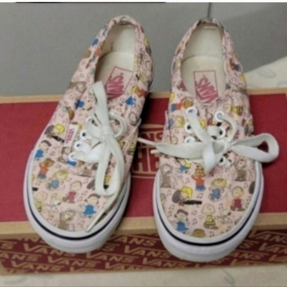 Vans Kids Pink Cartoon Sneakers